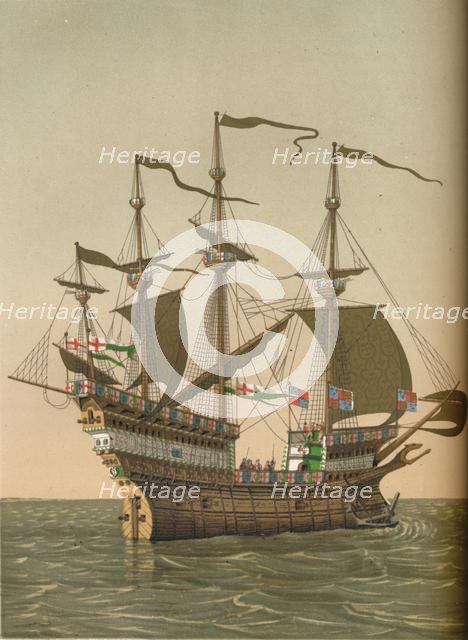 The 'Great Harry', c1520, (1849).  Creator: Kellerhoven.