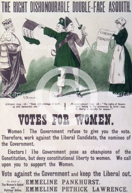 'The Right Dishonourable Double-face Asquith', c1910. Artist: A Patriot