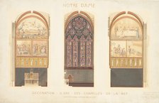 Plan for the Renovation of a Chapel in the Nave of the Cathedral of Notre Dame, Paris, 1843. Creator: Eugène Emmanuel Viollet-le-Duc.