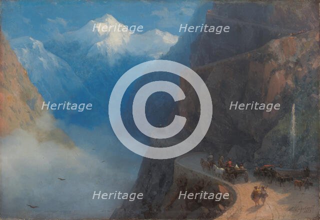 From Mleta to Gudauri, 1868. Creator: Aivazovsky; Ivan Konstantinovich (1817-1900).