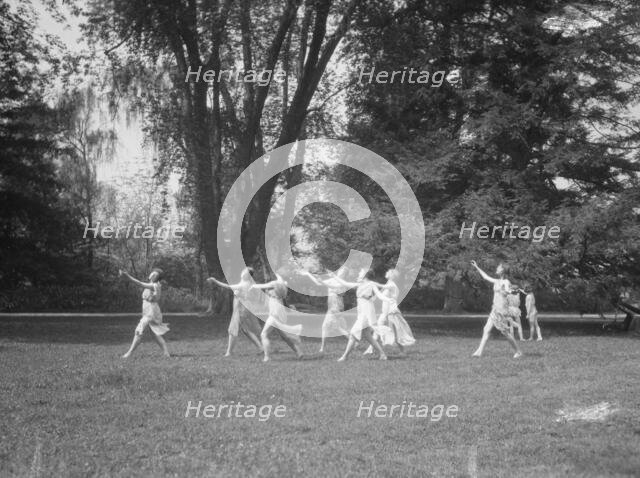 Elizabeth Duncan dancers and children, 1920 Creator: Arnold Genthe.
