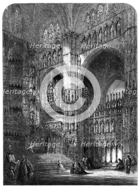 "Chapel Of The High Altar In The Cathedral Of Toledo," by S. Read,...Water Colours, 1864.  Creator: W Palmer.
