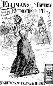 Advertisement for Elliman's Universal Embrocation, 1895. Creator: Joseph Swain.