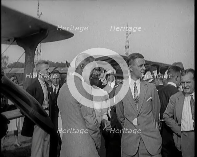 Kaiser Wilhelm II of Germany Watching an Auto-Gyro Being Tested, 1926. Creator: British Pathe Ltd.