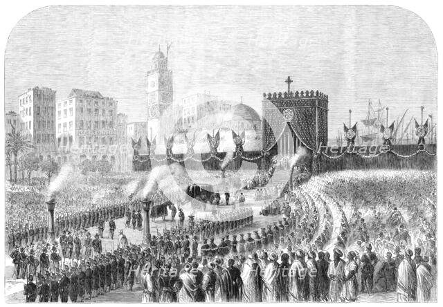 Obsequies of the Duke of Malakoff at Algiers on the 4th of June, 1864. Creator: Unknown.