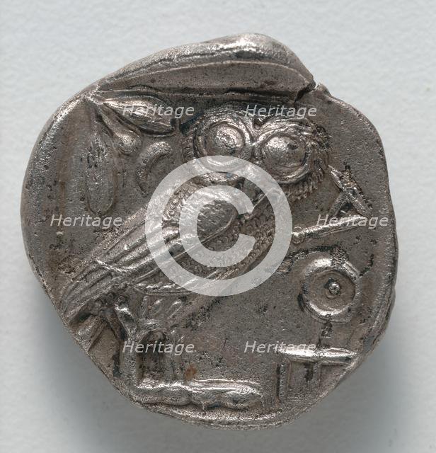 Tetradrachm: Owl (reverse), 500-430 BC. Creator: Unknown.