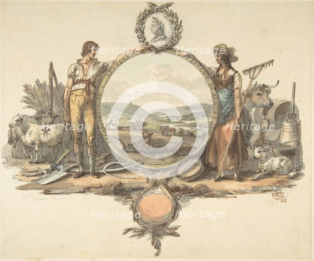 Design for a Frontispiece, ca. 1793. Creator: Josiah Boydell.