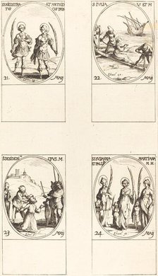 Sts. Nicostratus and Anthiocus; St. Julia; St. Desiderius; Sts. Susanna, Palladia, an. Creator: Jacques Callot.