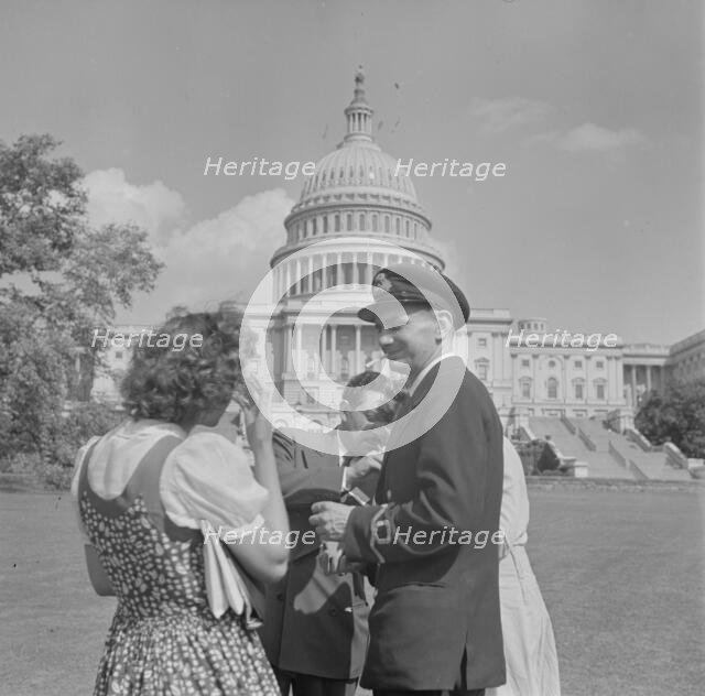 International student assembly, Washington, D.C, 1942. Creator: Gordon Parks.
