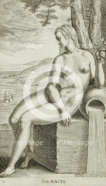 Salamacis, 1587. Creator: Philip Galle.