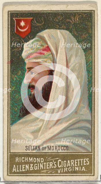 Sultan of Morocco, from World's Sovereigns series (N34) for Allen & Ginter Cigarettes, 1889., 1889. Creator: Allen & Ginter.