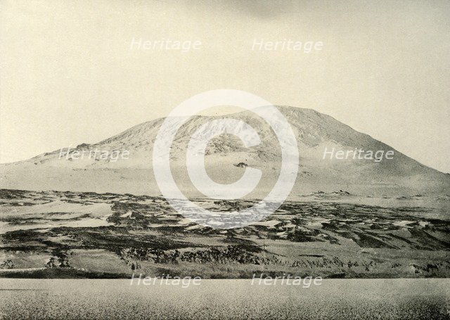 'Mount Erebus...The Old Crater on the Left', c1908, (1909).  Artist: Unknown.