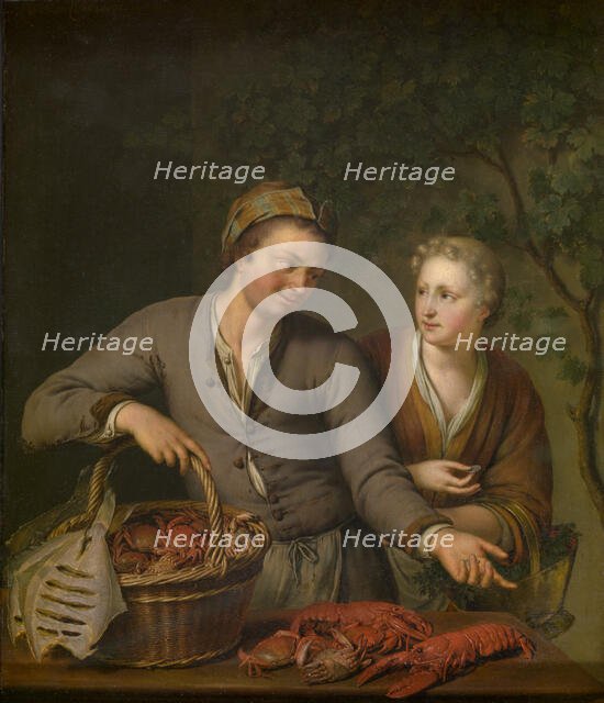 Fishmonger, 1717. Creator: Willem van Mieris.