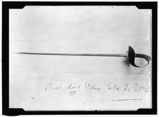 Sword, between 1913 and 1917. Creator: Harris & Ewing.