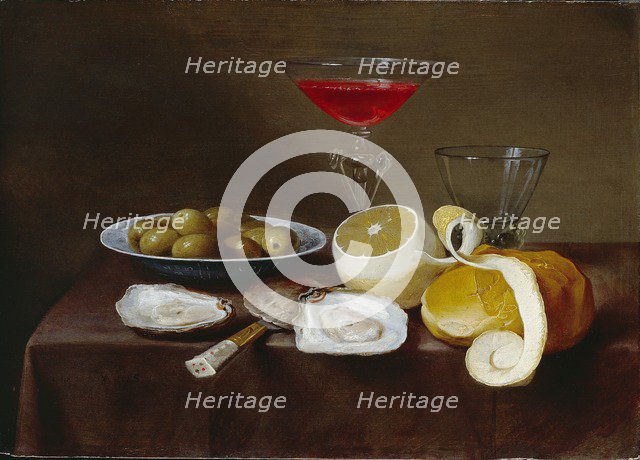 Still Life with Oysters, c1616-1666. Artist: Jacob Foppens van Es.