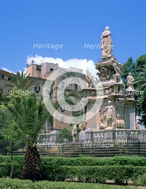 Palazzo dei Normanni from the Piazza della Vittoria, Palermo, Sicily, Italy.