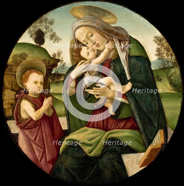 Virgin and Child with the Infant Saint John the Baptist, 1490-1500. Creator: Botticelli, Sandro (1445-1510).
