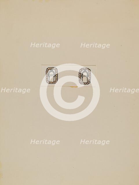 Woman's Buckles, c. 1936. Creator: Charles Criswell.