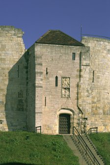 Detail of Clifford's Tower, York, North Yorkshire, 1997. Artist: J Bailey
