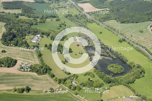 The lake and landscape park at Shardeloes, Amersham, Buckinghamshire, 2018. Creator: Historic England.