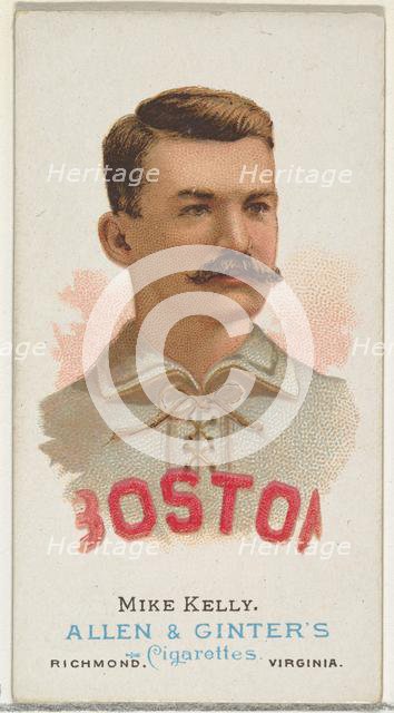 Mike "King" Kelly, Baseball Player, from World's Champions, Series 1 (N28) for Allen & Gin..., 1887. Creator: Allen & Ginter.