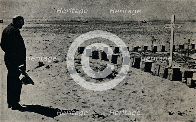 'At a Battlefield Cemetery in Egypt', 1942, (1945). Creator: Unknown.