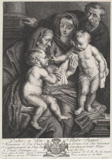 The Holy Family with Saint Elizabeth and the infant Saint John the Baptist, ca. 1615-75. Creator: Philippe Joseph Tassaert.