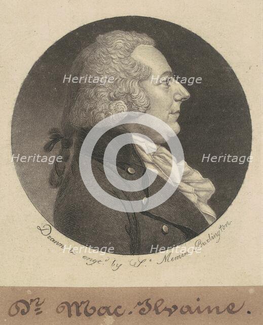 William McIlvaine, 1798. Creator: Charles Balthazar Julien Févret de Saint-Mémin.