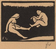 Two Seated Bathers (Deux baigneuses assises), 1893. Creator: Félix Vallotton.