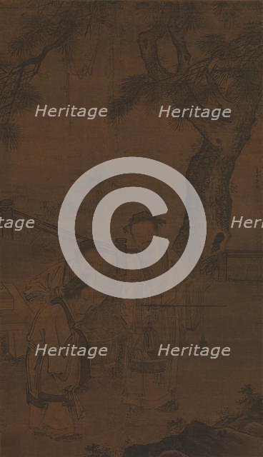 Weighing Books, early 16th century. Creator: Xu Guo.