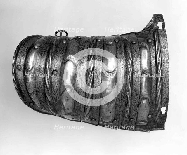 Left Tasset (Thigh Defense) from a Boy's Costume armour, Austrian, Innsbruck, ca. 1532. Creator: Hans Seusenhofer.