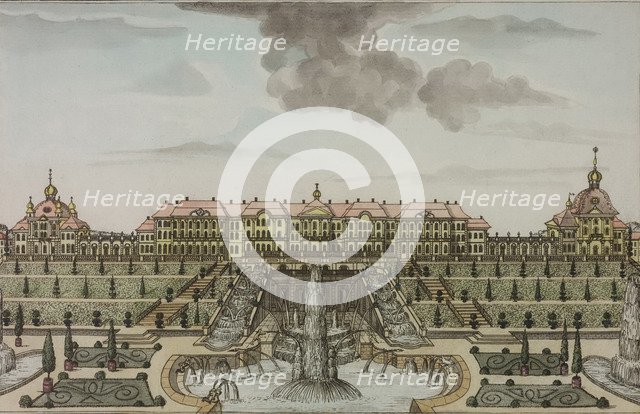 View of the Great Palace in Peterhof, Between 1792 and 1820.