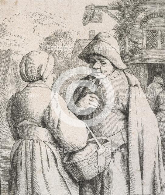 Man and woman conversing, 1673. Creator: Adriaen van Ostade.