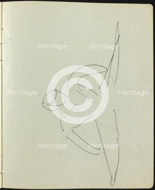 Dancers and Performers (Page from a Sketchbook), c. 1911. Creator: Ernst Kirchner.