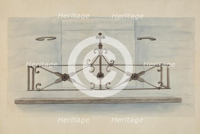 Iron Railing, 1935/1942. Creator: Lucien Verbeke.