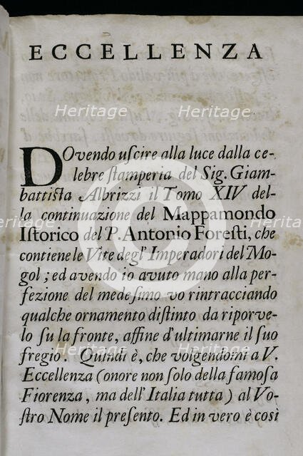 "Mappamondo Istorico", Volume VIII, Mughal Empire, 1733.  Creator: Antonio Foresti.