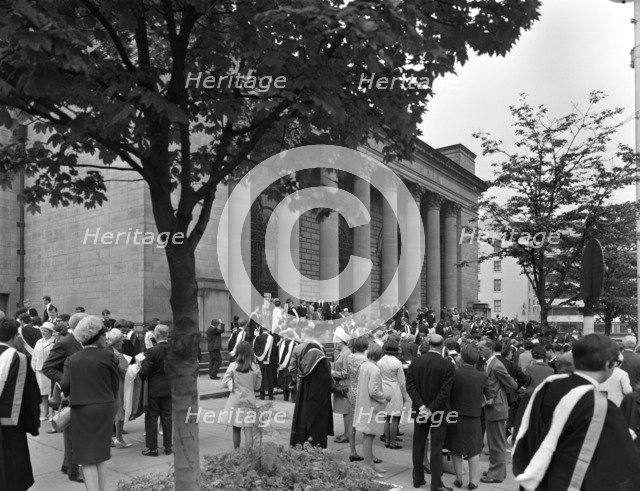 University graduates outside Sheffield City Hall, South Yorkshire, 1967.  Artist: Michael Walters