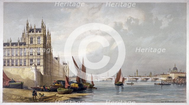 Westminster Bridge, London, 1863. Artist: Anon