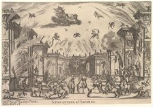 Fifth scene, the Inferno, from 'The marriage of the gods' (Le nozze degli Dei), 1637. Creator: Stefano della Bella.