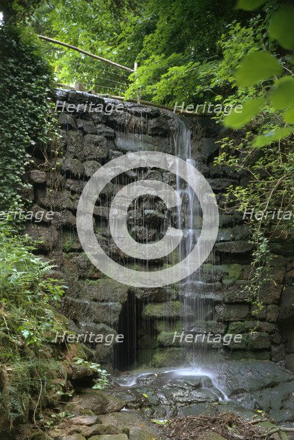 Waterfall at Witley Court, Great Witley, Worcestershire, 1996. Artist: J Richards