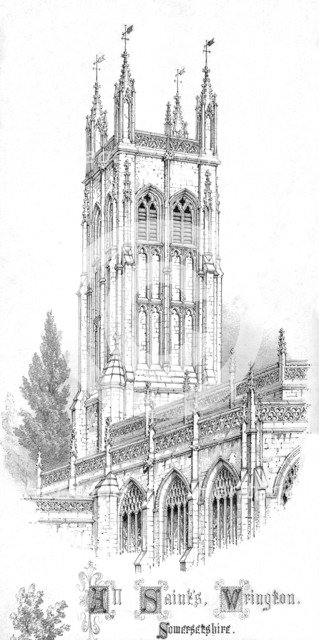 'All Saints Church. Wrington. Somersetshire.', c1850s. Artist: Unknown.