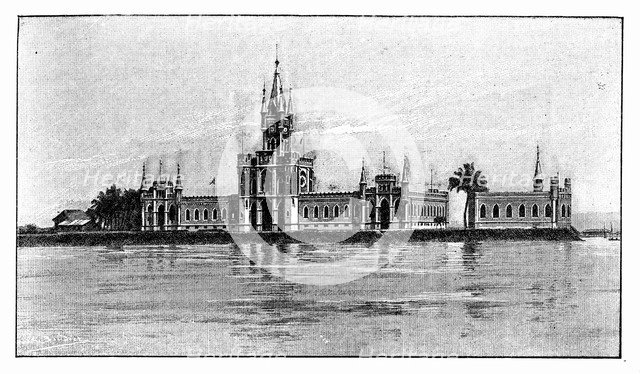The miniature palace on Fiscal Island, Guanabara Bay, Brazil, 1895. Artist: Unknown