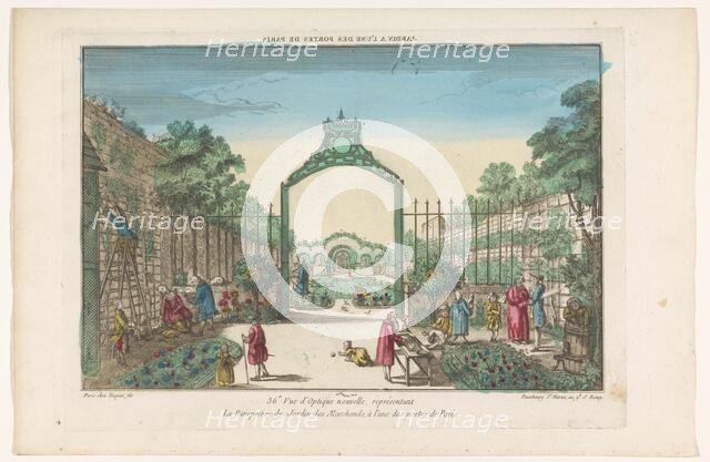 View of the Jardin des Marchands in Paris, 1735-1805. Creator: Unknown.