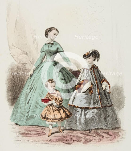 Fashion plate - Journal des Demoiselles XI, 1859. Creator: Gilquin & Dupain.