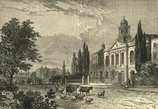 'Turnpike in the Hampstead Road, and St. James's Church, in 1820', (c1876). Creator: Unknown.