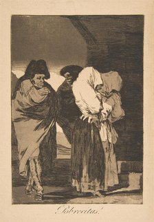 Plate 22 from 'Los Caprichos': Poor little girls! (Probrecitas!), 1799, posthumous impression. Creator: Francisco Goya.