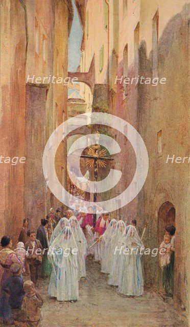 'A Procession in San Remo', c1910, (1912). Artist: Walter Frederick Roofe Tyndale.