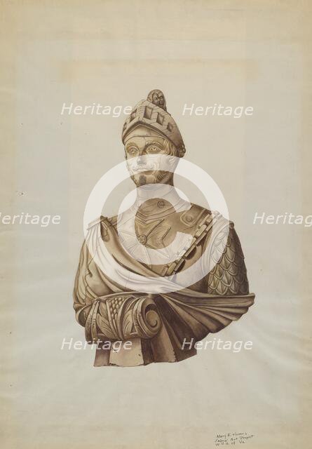 Figurehead: Warrior, c. 1938. Creator: Mary E Humes.