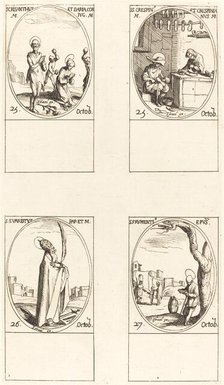Sts. Chrysanthus & Daria; Sts. Crispin & Crispinian; St. Evaristus; St. Frumentius. Creator: Jacques Callot.