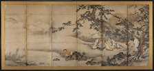 The Four Accomplishments, late 1500s. Creator: Kano Shoei (Japanese, 1519-1592), attributed to.